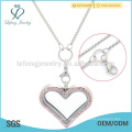 1.5mm 30" wholesale designed pendant fashion necklace, glass memory floating charm rectangle box chain